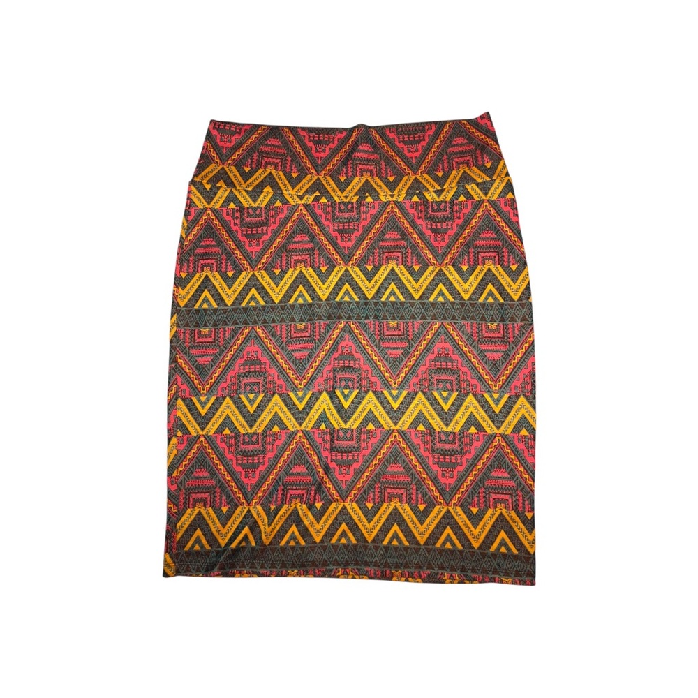 LuLaRoe Cassie Multicolored Pencil Skirt Knee-Length Casual